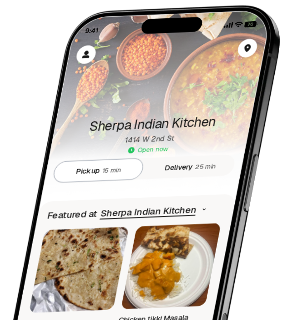Sherpa Indian Kitchen app preview