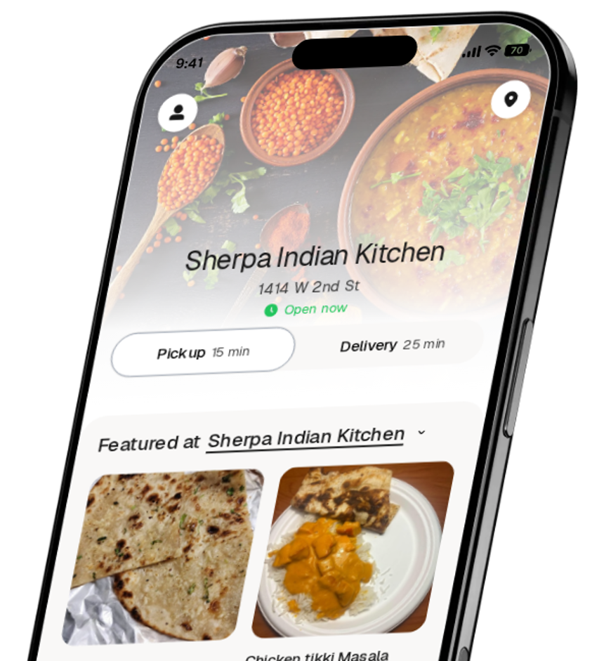 Sherpa Indian Kitchen app preview